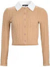 Ser.o.ya Eloise Cable-knit Cardigan In Neutrals