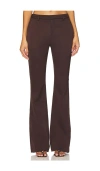 Ser.o.ya Elvira Heavy Satin Flare Trouser In Ash Brown