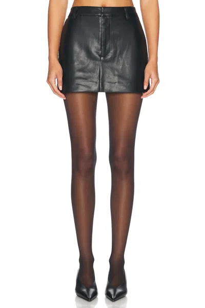 Ser.o.ya Emilia Vegan Leather Mini Skirt In Black