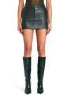 Ser.o.ya Emilia Vegan Leather Mini Skirt In Forest Green