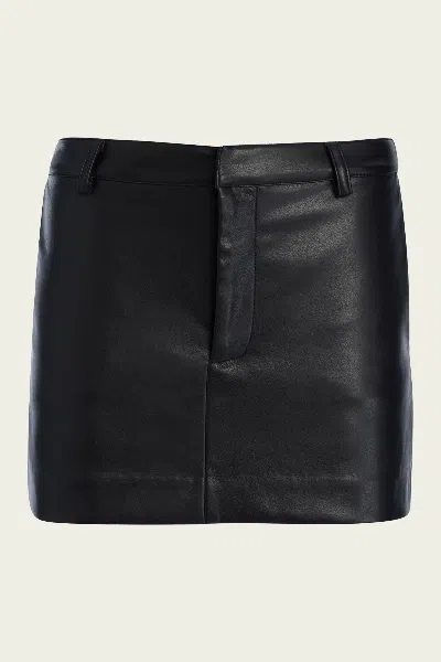 Ser.o.ya Emilia Vegan Leather Mini Skirt In Black