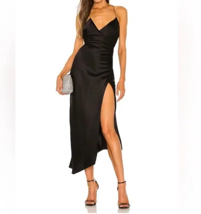Ser.o.ya Emma Slip Open Back Dress In Black