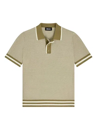 Ser.o.ya Ethan Knitted Polo Shirt In Green