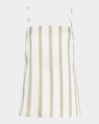 Ser.o.ya Fable Striped Satin Top In Neutral