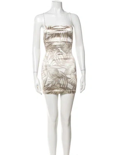 Pre-owned Ser.o.ya Floral Print Mini Dress In Neutrals