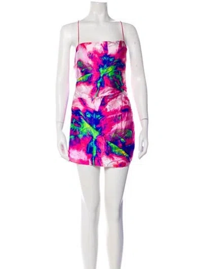 Pre-owned Ser.o.ya Floral Print Mini Dress In Orange