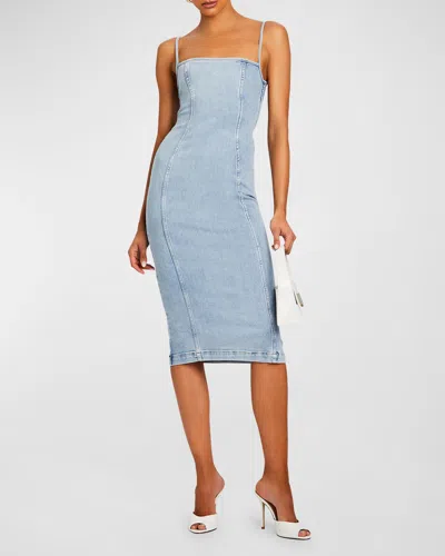 Ser.o.ya Fran Denim Midi Dress In Coastline