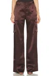 Ser.o.ya Galia Satin Cargo Pant In Coconut