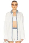 Ser.o.ya Gill Shirt In White & Coastline