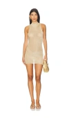 Ser.o.ya Gio Metallic Knit Mini Dress