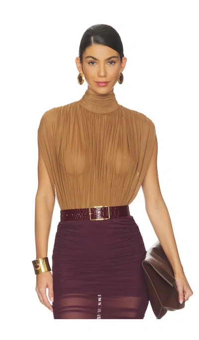 Ser.o.ya Giulia Bodysuit In Brown