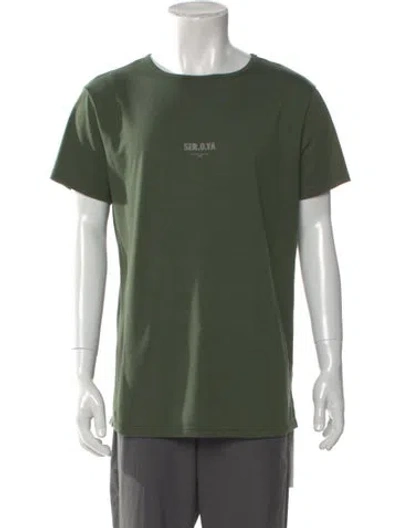 Pre-owned Ser.o.ya Graphic Print Crew Neck T-shirt In Green