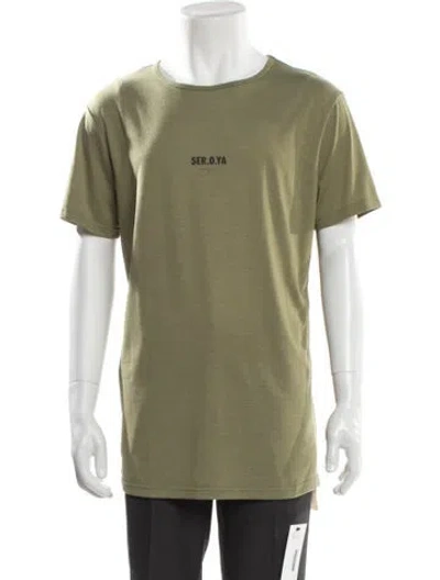 Pre-owned Ser.o.ya Graphic Print Crew Neck T-shirt W/ Tags In Green