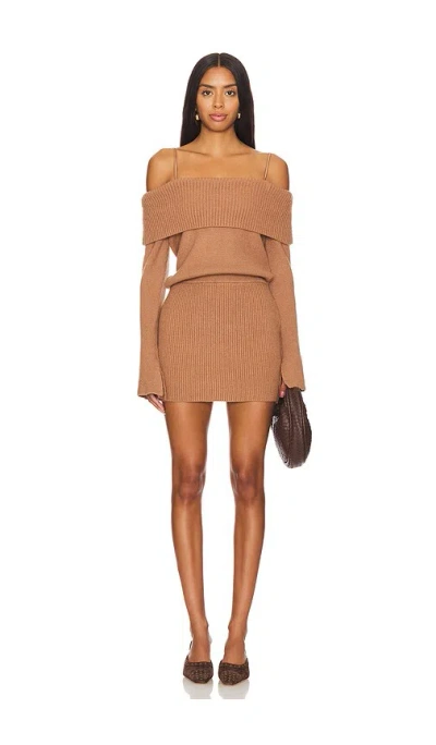 Ser.o.ya Greta Sweater Dress In Camel