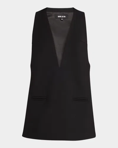 Ser.o.ya Hadley A-line Mini Dress In Black