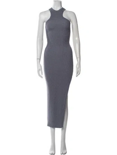 Pre-owned Ser.o.ya Halterneck Long Dress In Blue