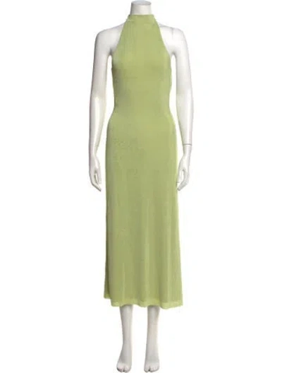Pre-owned Ser.o.ya Halterneck Long Dress W/ Tags In Green