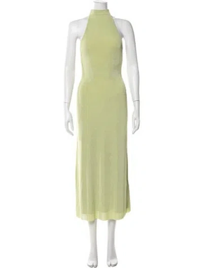 Pre-owned Ser.o.ya Halterneck Midi Length Dress In Green