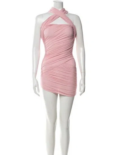Pre-owned Ser.o.ya Halterneck Mini Dress In Pink
