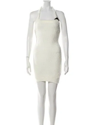 Pre-owned Ser.o.ya Halterneck Mini Dress W/ Tags In Neutrals