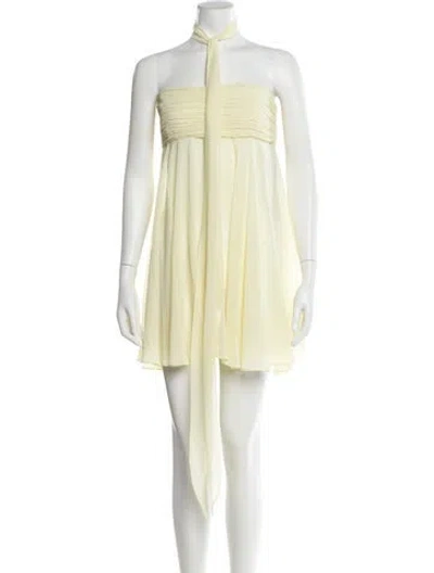 Pre-owned Ser.o.ya Halterneck Mini Dress W/ Tags In Yellow