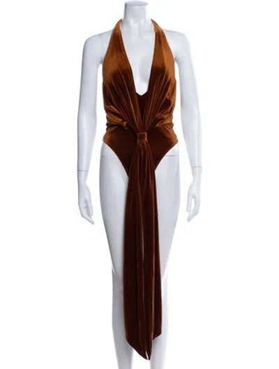 Pre-owned Ser.o.ya Halterneck Sleeveless Bodysuit In Multi