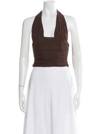 Pre-owned Ser.o.ya Halterneck Sleeveless Crop Top