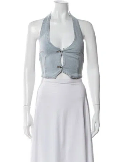Pre-owned Ser.o.ya Halterneck Sleeveless Crop Top W/ Tags In Multi