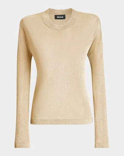 Ser.o.ya Hana Metallic Knit Top