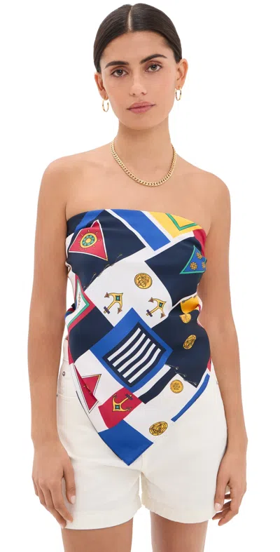 Ser.o.ya Hark Satin Top Regatta In Multi