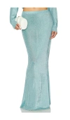 Ser.o.ya Harmony Metallic-knit Maxi Skirt