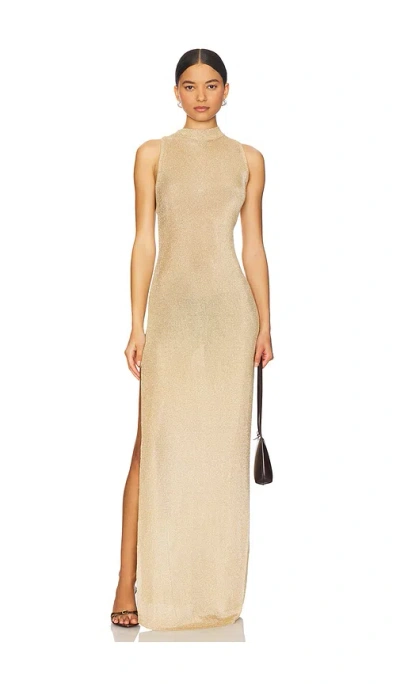 Ser.o.ya Henne Metallic Dress In Neutral