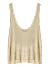 Ser.o.ya Hero Metallic Tank Top In Neutral