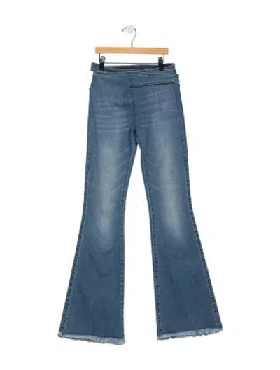 Pre-owned Ser.o.ya High-rise Flared Jeans In Blue