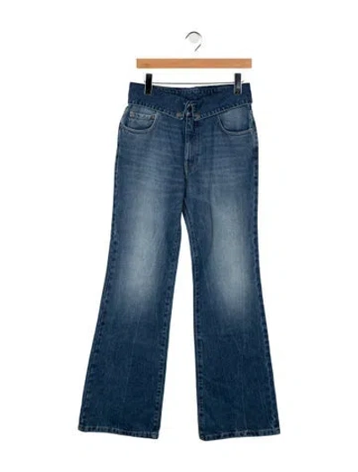 Pre-owned Ser.o.ya High-rise Flared Jeans In Blue