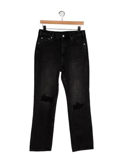 Pre-owned Ser.o.ya High-rise Straight Leg Jeans In Black