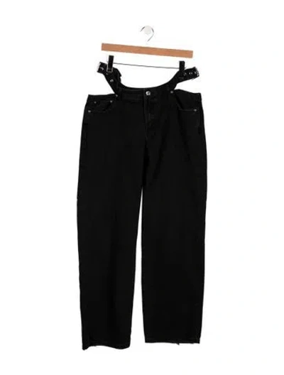 Pre-owned Ser.o.ya High-rise Straight Leg Jeans In Black