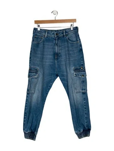 Pre-owned Ser.o.ya High-rise Straight Leg Jeans In Blue