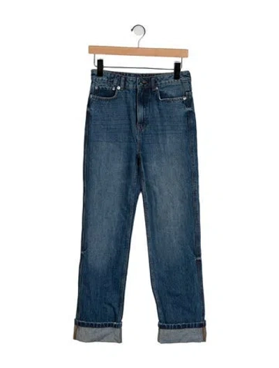 Pre-owned Ser.o.ya High-rise Straight Leg Jeans In Blue