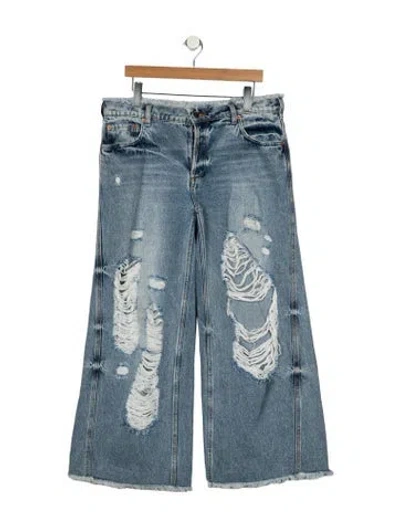 Pre-owned Ser.o.ya High-rise Straight Leg Jeans In Blue