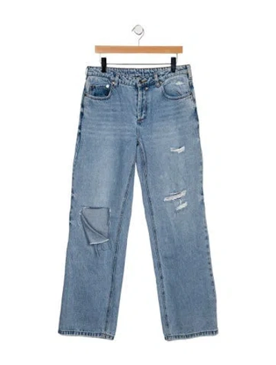 Pre-owned Ser.o.ya High-rise Straight Leg Jeans In Blue