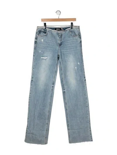 Pre-owned Ser.o.ya High-rise Straight Leg Jeans In Blue