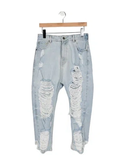 Pre-owned Ser.o.ya High-rise Straight Leg Jeans In Blue