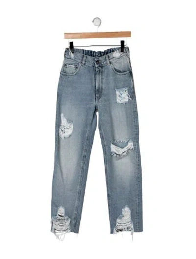 Pre-owned Ser.o.ya High-rise Straight Leg Jeans In Blue