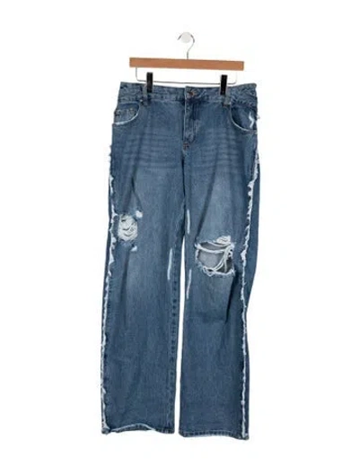 Pre-owned Ser.o.ya High-rise Straight Leg Jeans In Blue