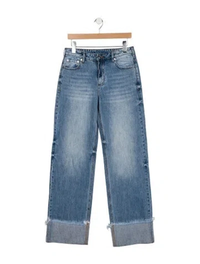 Pre-owned Ser.o.ya High-rise Straight Leg Jeans In Blue