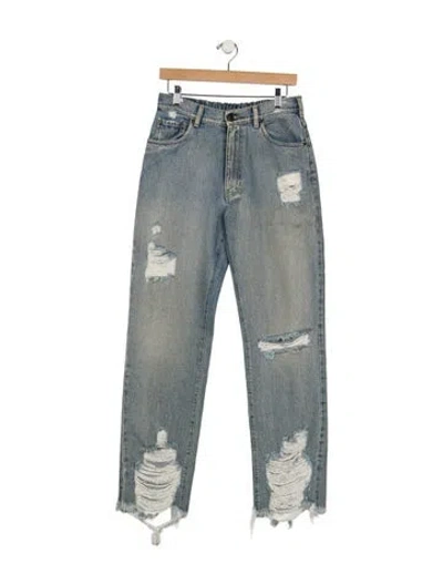 Pre-owned Ser.o.ya High-rise Straight Leg Jeans In Blue