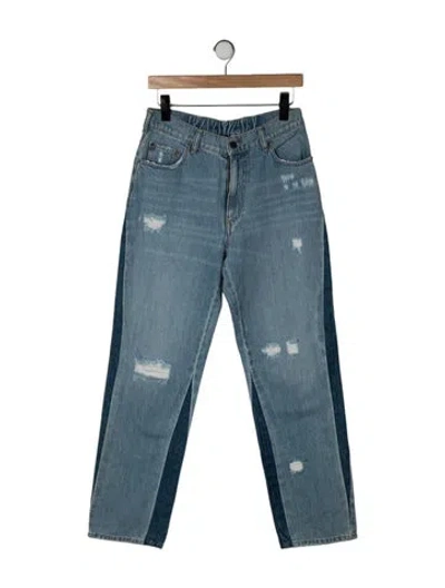 Pre-owned Ser.o.ya High-rise Straight Leg Jeans In Blue
