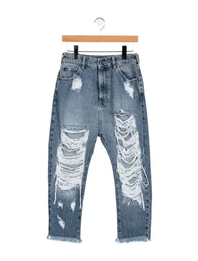 Pre-owned Ser.o.ya High-rise Straight Leg Jeans In Blue