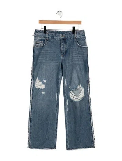 Pre-owned Ser.o.ya High-rise Straight Leg Jeans In Blue